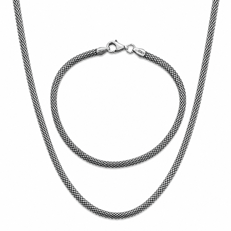 LANTURI ARGINT - Set Lant-Bratara Argint 925 Snake New Design