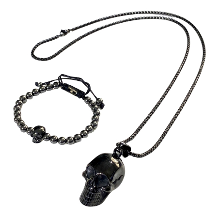 SET LANT&BRATARA - Set Lant-Bratara Brooks Black Skull