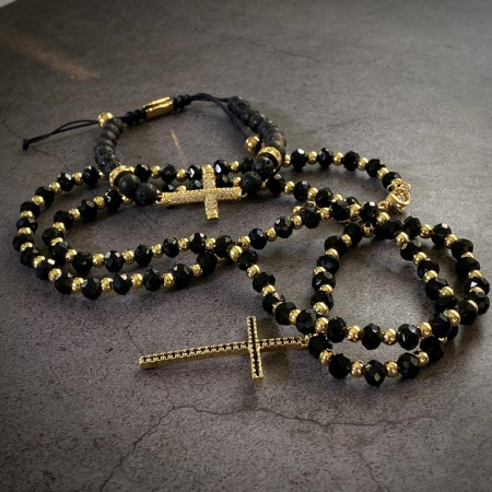 Set Lant-Bratara Brooks Gold Cross [0]