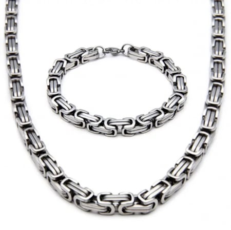 LANTURI - Set Lant-Bratara Brooks Solid Inox