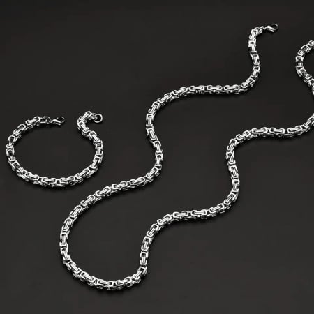Set Lant-Bratara Brooks Solid Inox [1]