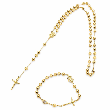 SET LANT&BRATARA - Set Lant-Bratara Gold 14K Plated Rosary