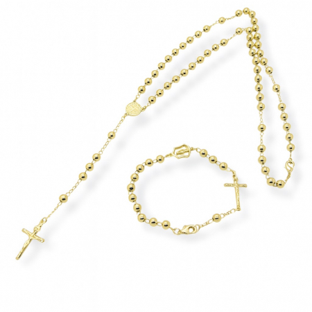 LANTURI - Set Lant-Bratara Gold 14K Plated Rosary