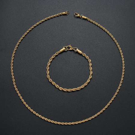 Set Lant-Bratara Gold Rope [2]