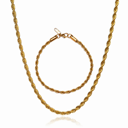 SET LANT&BRATARA - Set Lant-Bratara Gold Rope