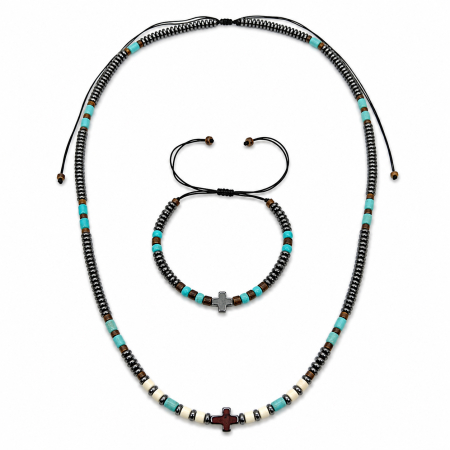 LANTURI CU PANDANTIV - Set Lant-Bratara Greek Design Pietre Naturale