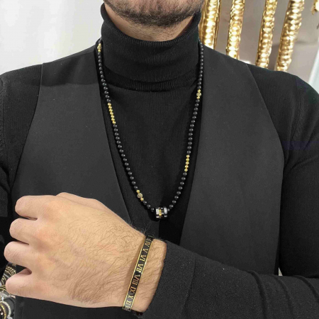 Set Lant-Bratara Roman Symbol GoldBlack [1]