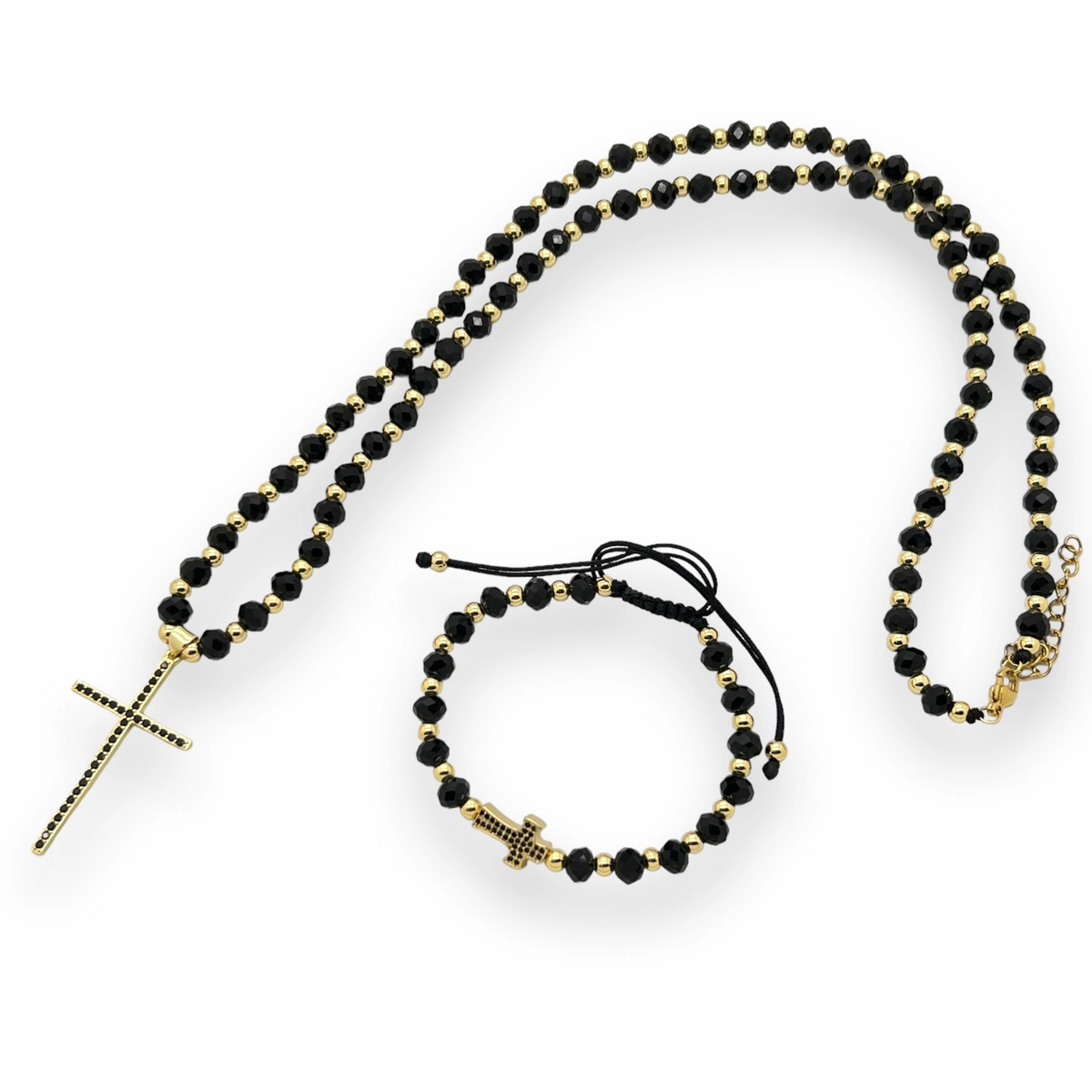 SET LANT&BRATARA - Set Lant-Bratara Rosary Diamonds Cross