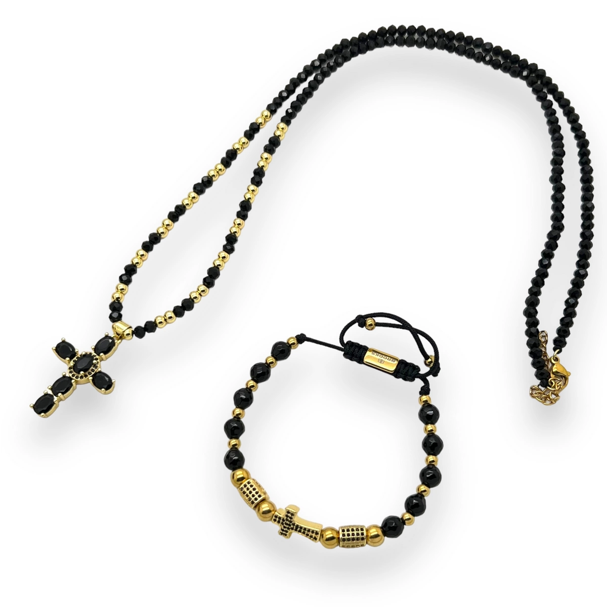 SET LANT&BRATARA - Set Lant-Bratara Rosary GoldBlack Vanguard