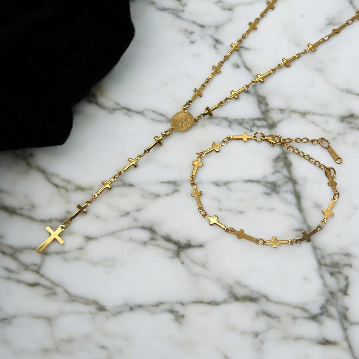 Set Lant-Bratara Rosary La Baza Gatului [1]