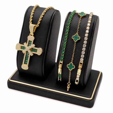 BRATARI BARBATI - Set Lant-Bratari Royal Green Cross Imperium