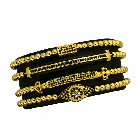 BRATARI - Supreme Set 4 Gold Brooks Woman Bracelets