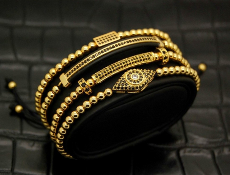 Supreme Set 4 Gold Brooks Woman Bracelets [3]