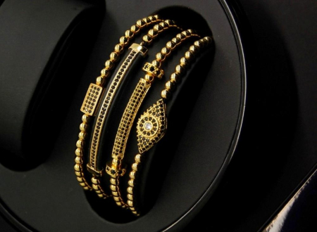 Supreme Set 4 Gold Brooks Woman Bracelets [4]