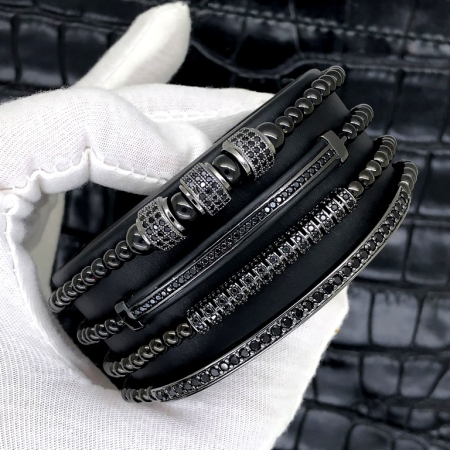 The Original Set All Black 4 Brooks Bracelets [4]