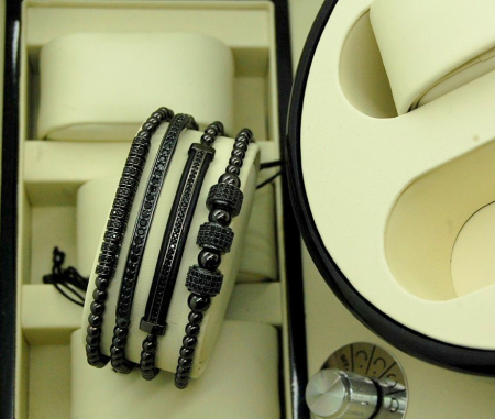 The Original Set All Black 4 Brooks Bracelets [5]