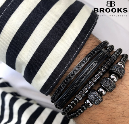 SETURI FULL BLACK - The Original Set All Black 4 Brooks Bracelets