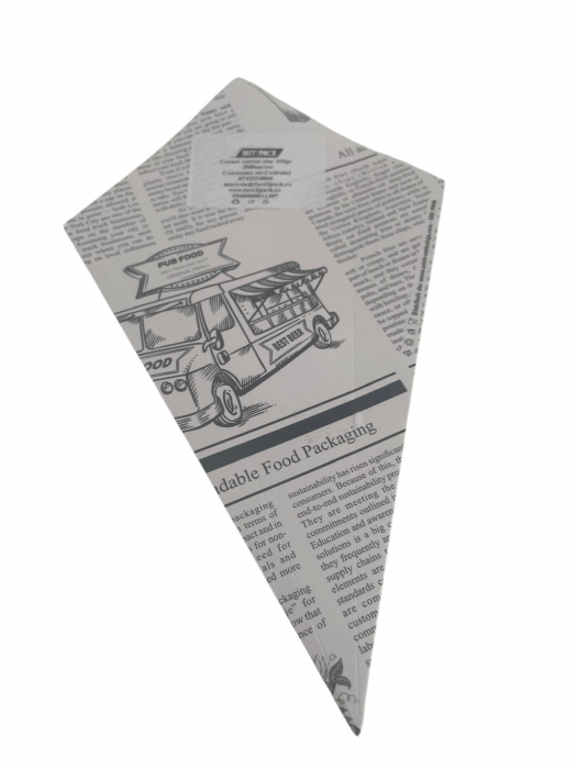 Cornet carton model ziar 250g 200buc/set [2]