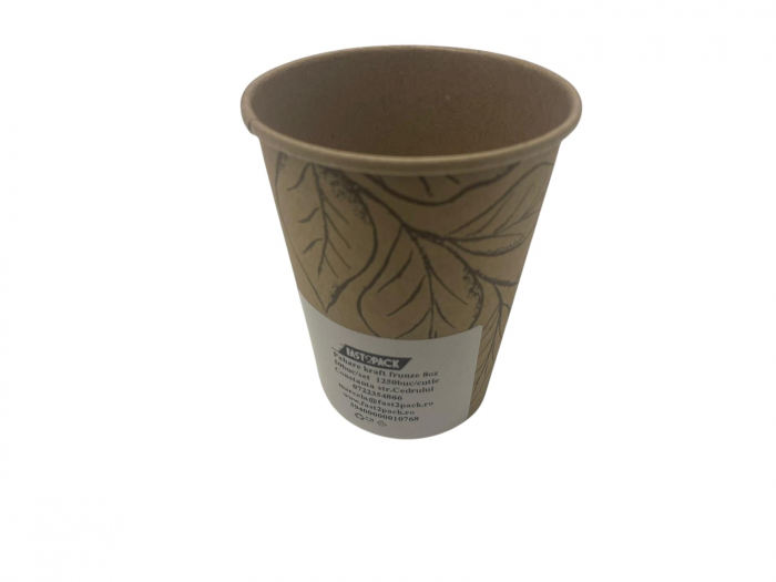 Pahare kraft frunze 8oz 50buc/set  1250buc/cutie [1]