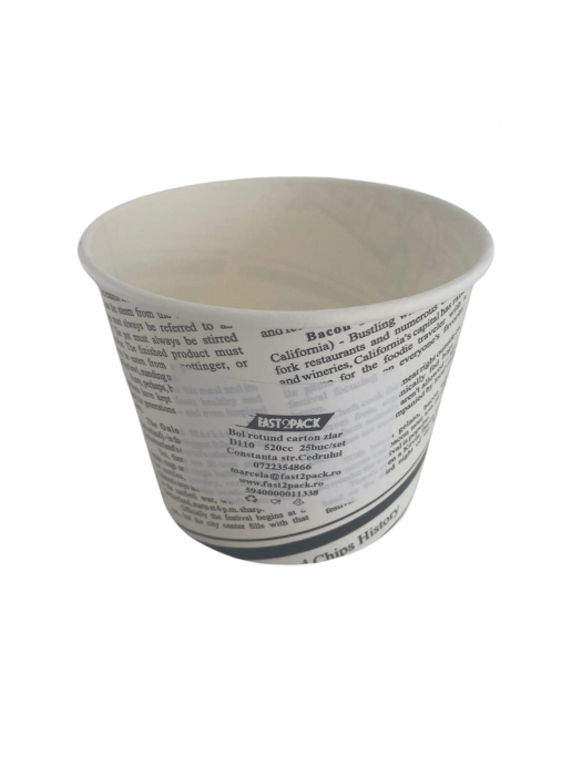 Boluri carton model ziar rotund D110 160oz 520cc 25buc/set [2]