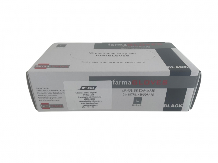 Manusi din nitril negre L 100buc/set [2]