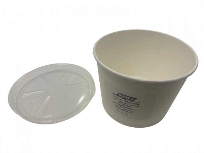 Bol din carton cu capac 400cc  50buc/set [2]