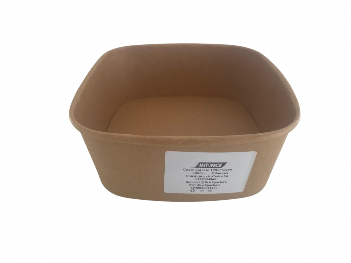 Cutii meniu patrate carton K 170x170x68 1200cc 50buc/set [2]
