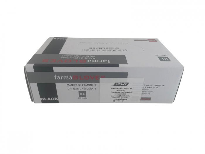 Manusi din nitril negre XL 100buc/set [2]