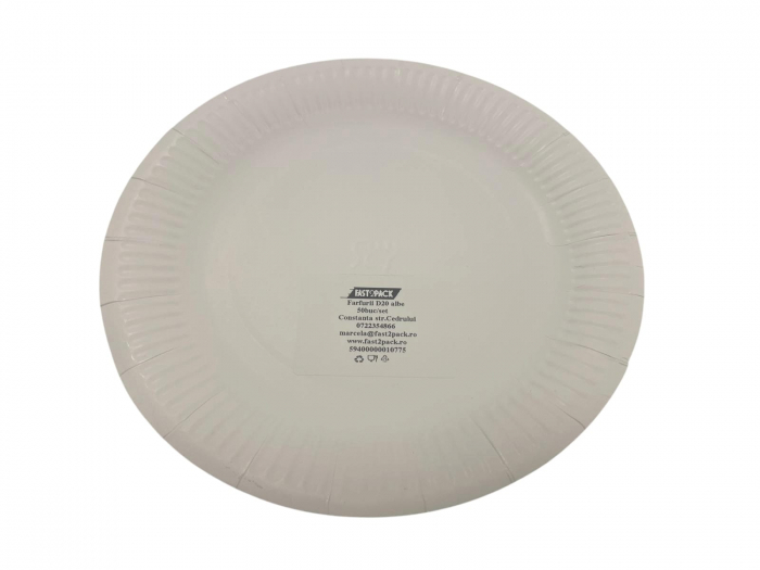 Farfurii 20cm albe 50buc/set [1]