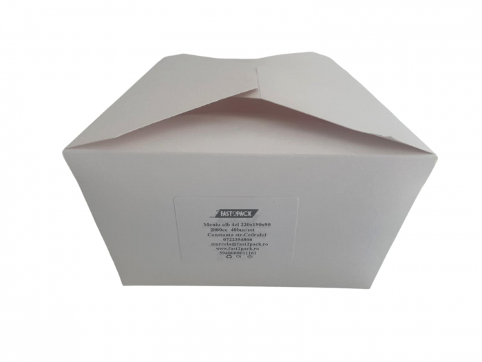 Cutii meniu carton alb 4cl 220x190x90 2880cc 40buc/set [2]