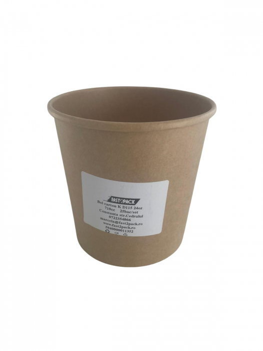 Boluri supa din carton Kraft D115  710cc  25buc/set [2]