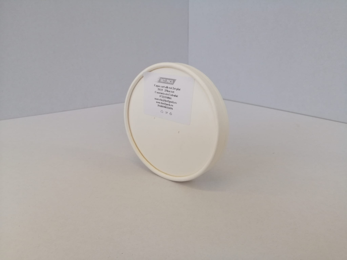 Capac carton alb rotund 2 straturi plat D115 25buc/set [2]