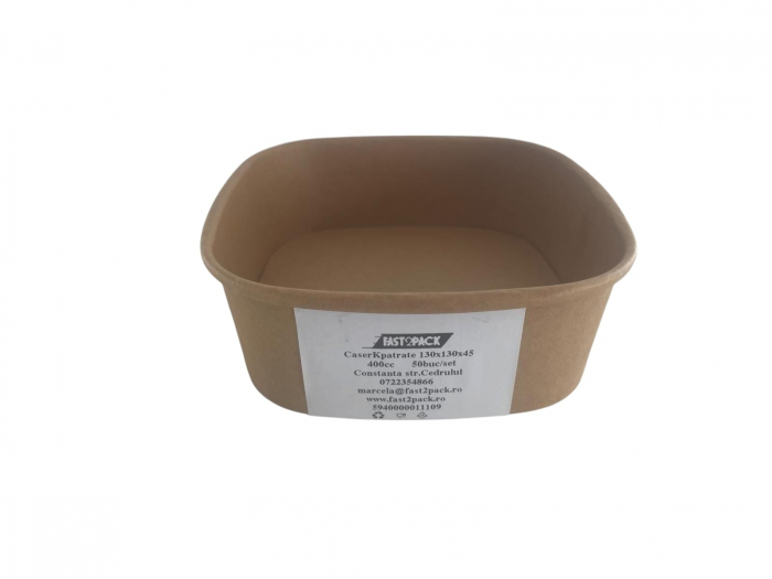 Cutii meniu patrate carton K 130x130x45 400cc 50buc/set [2]