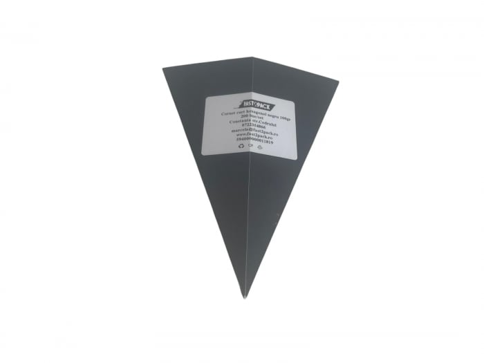 Cornet carton hexagonal negru 100g 200buc/set [2]