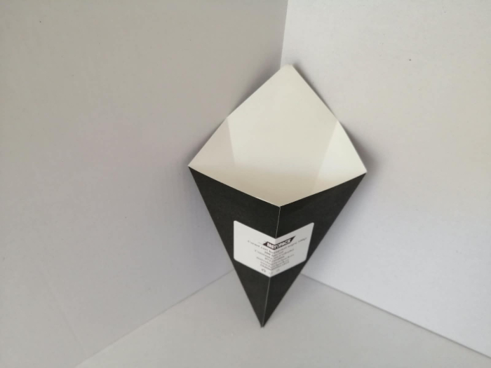 Cornet carton hexagonal negru 100g 200buc/set [2]