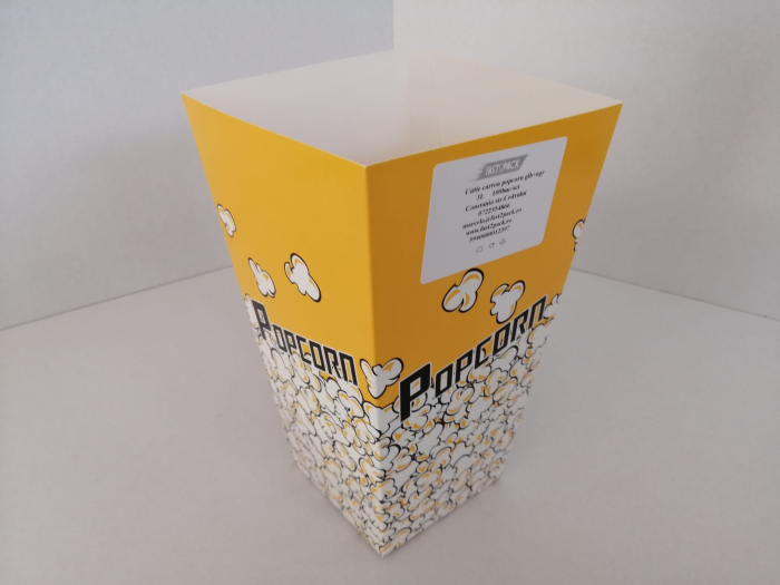 Cutie carton popcorn galben-negru 3L 100buc/set [2]