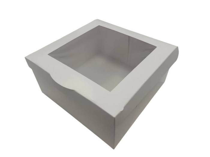 Cutii prajituri display albe 21 x 21 x 10.5 100buc/set [1]