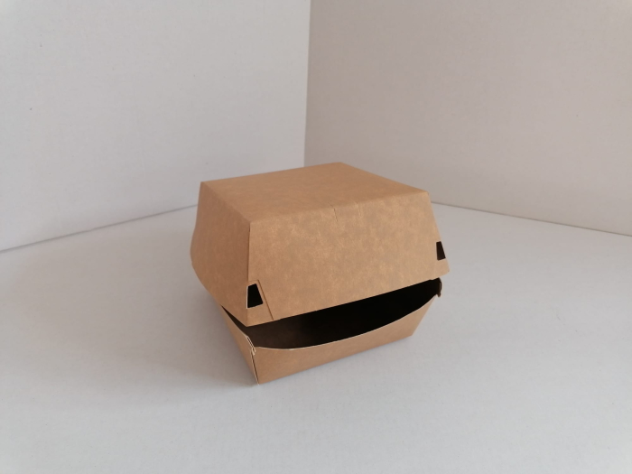 Cutii  burger kraft 150x150x90 50buc/set 150buc/cutie [3]