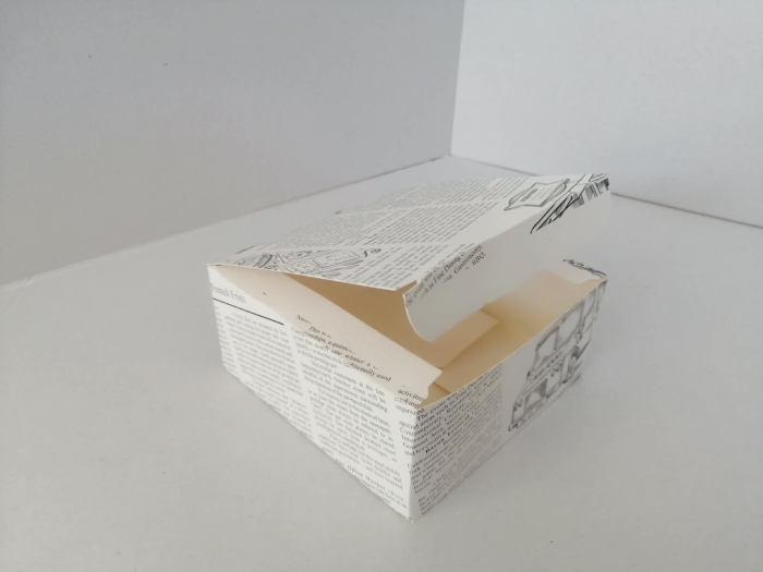 Cutii meniu carton model ziar 130x130mm  50buc/set [2]