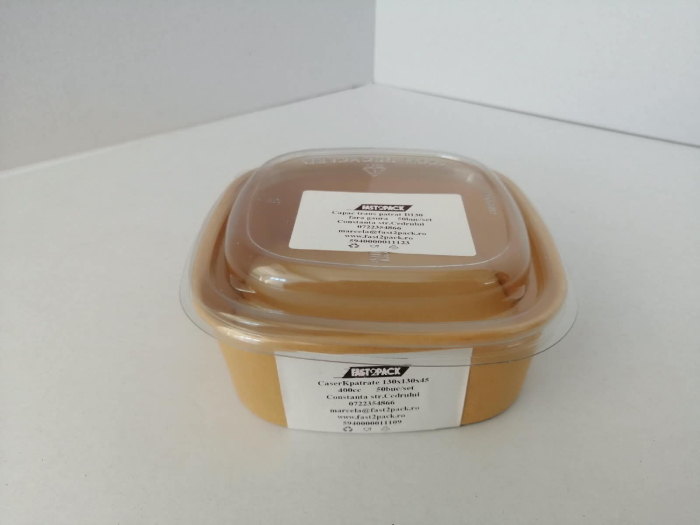 Cutii meniu patrate carton K 130x130x45 400cc 50buc/set [3]