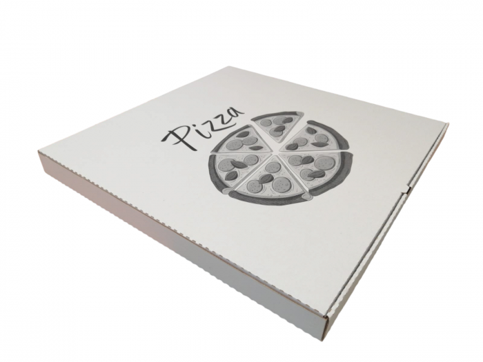 Cutii Pizza alb cu negru 500 x 500 x 40 mm [1]