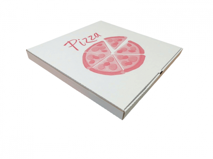 Cutii Pizza alb cu rosu 330 x 330 x 35 mm [1]