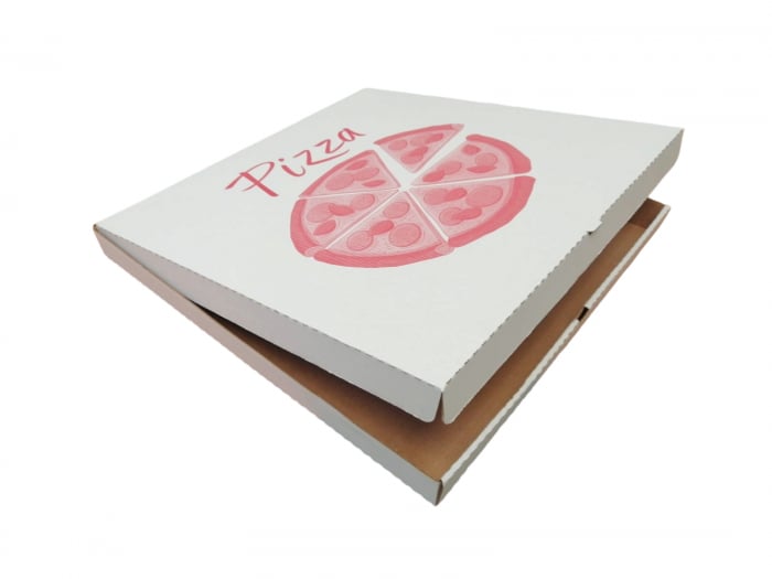 Cutii Pizza alb cu rosu 420 x 420 x 35 mm [2]
