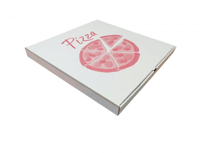 Cutii Pizza alb cu rosu 420 x 420 x 35 mm [1]
