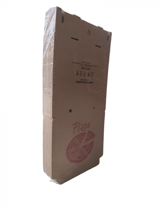 Cutii Pizza natur cu rosu 330 x 330 x 35 mm [3]