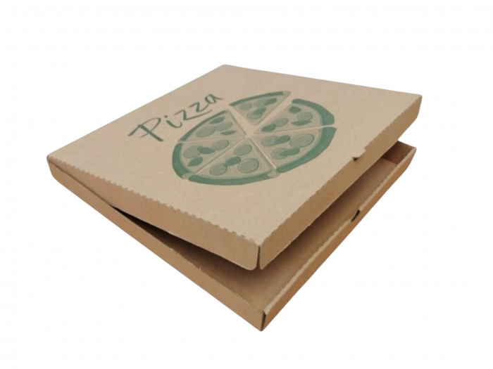 Cutii Pizza natur cu verde 280 x 280 x 35 mm [4]