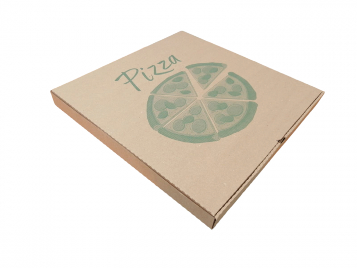 Cutii Pizza natur cu verde 420 x 420 x 35 mm [1]