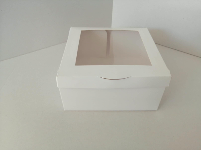 Cutii prajituri display albe 21 x 21 x 10.5 100buc/set [2]