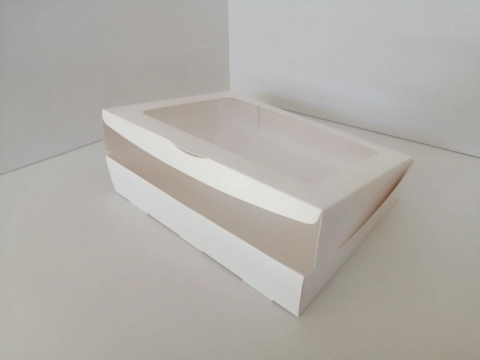 Cutii prajituri display albe 24 x 30 x 6 100buc/set [3]