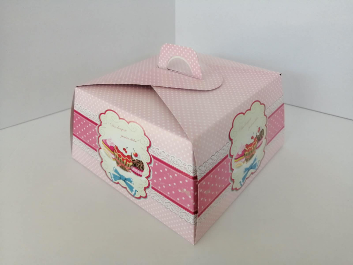 Cutii tort 26 patrate roz  50buc/set [2]